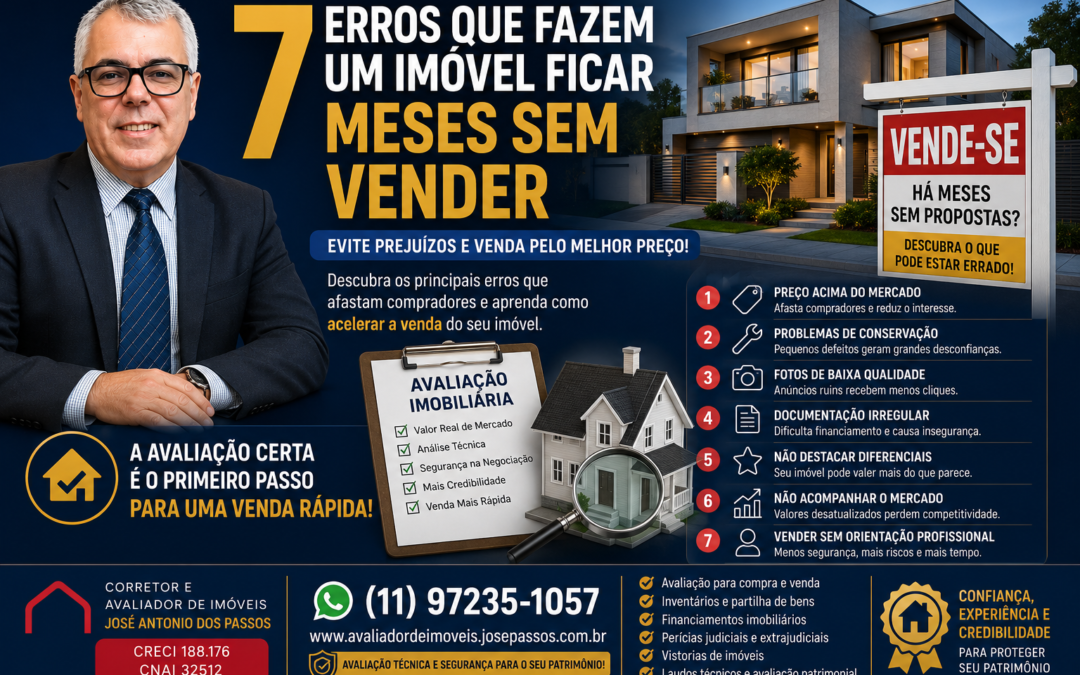 7 Erros que Fazem um Imóvel Ficar Meses Sem Vender