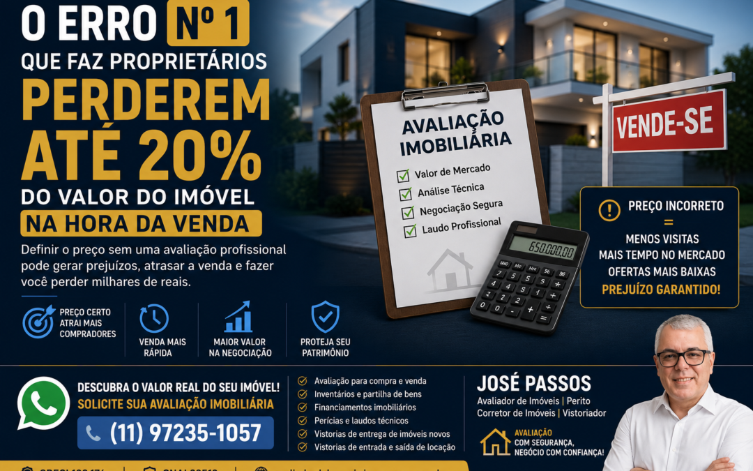 O Erro nº 1 que Faz Proprietários Perderem Até 20% do Valor do Imóvel na Hora da Venda