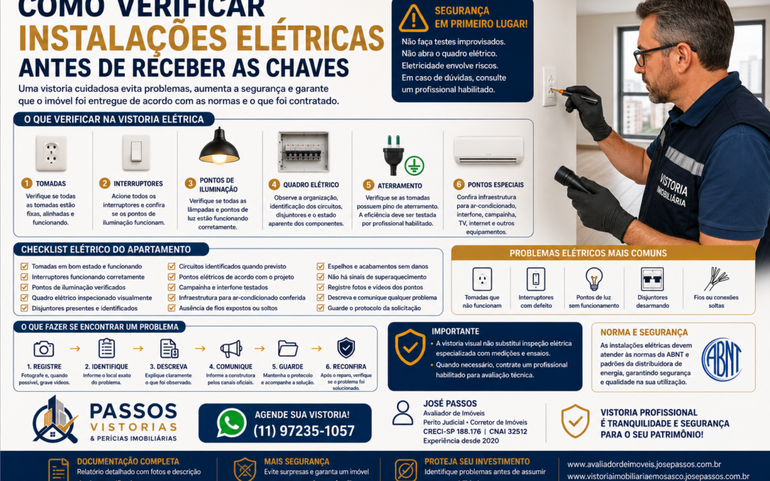 Como Verificar Instalações Elétricas Antes de Receber as Chaves