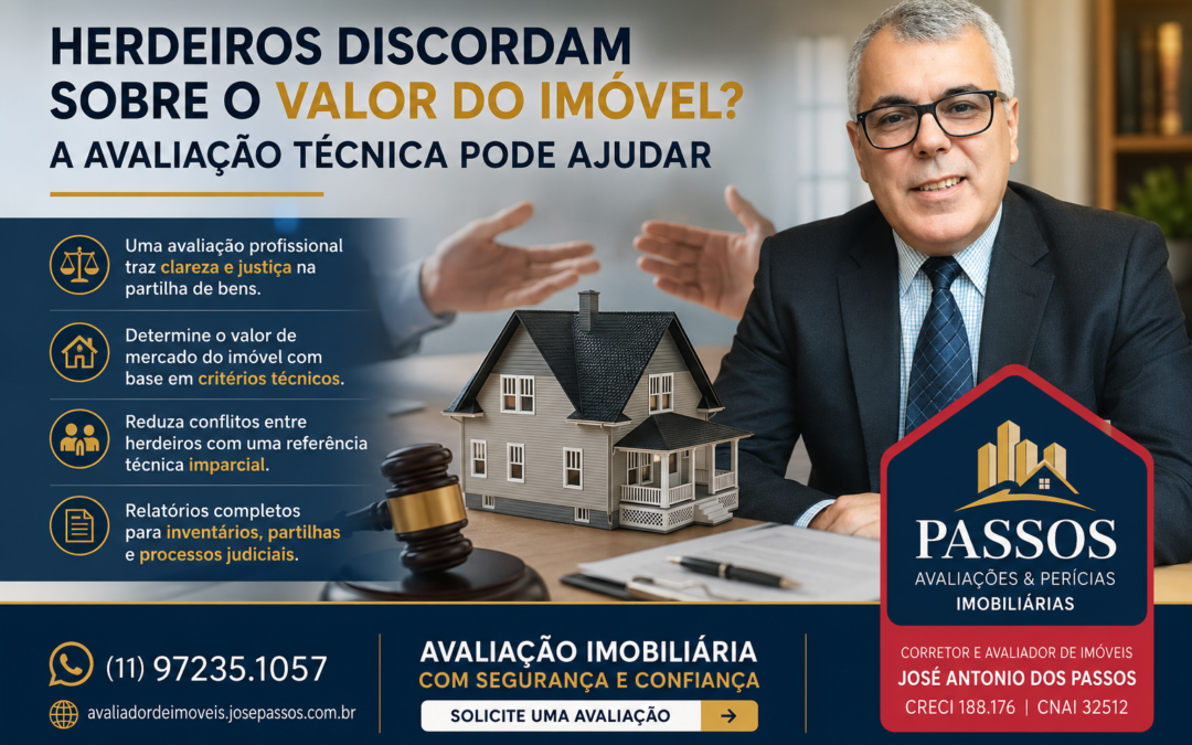 Herdeiros Discordam Sobre o Valor do Imóvel? A Avaliação Técnica Pode Ajudar