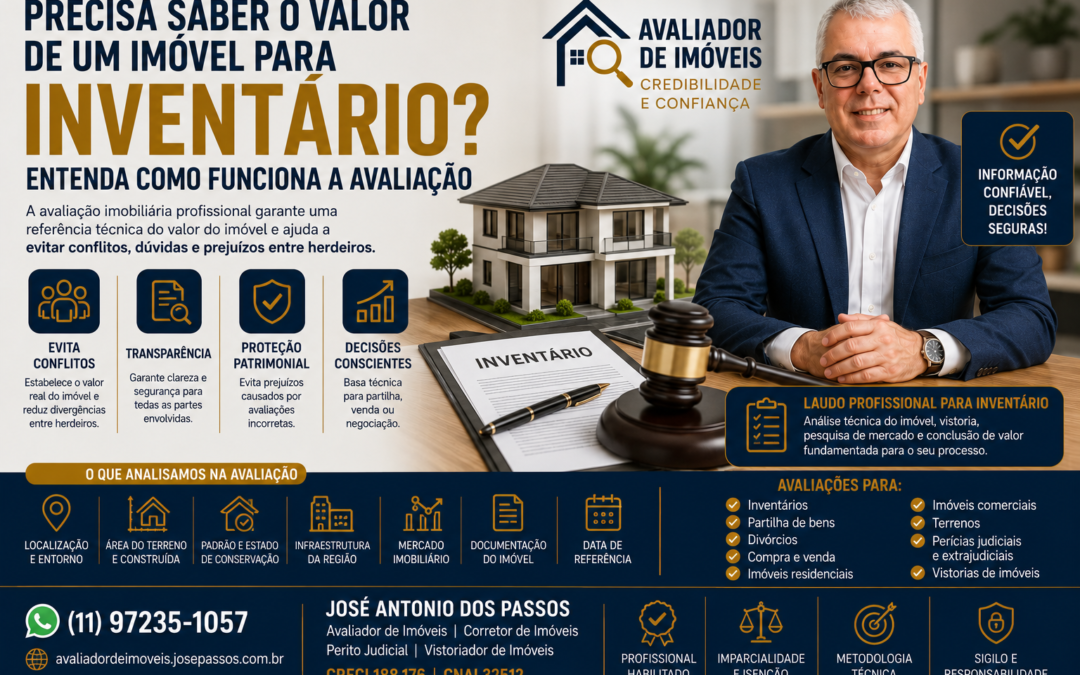 Precisa Saber o Valor de um Imóvel para Inventário? Entenda Como Funciona a Avaliação