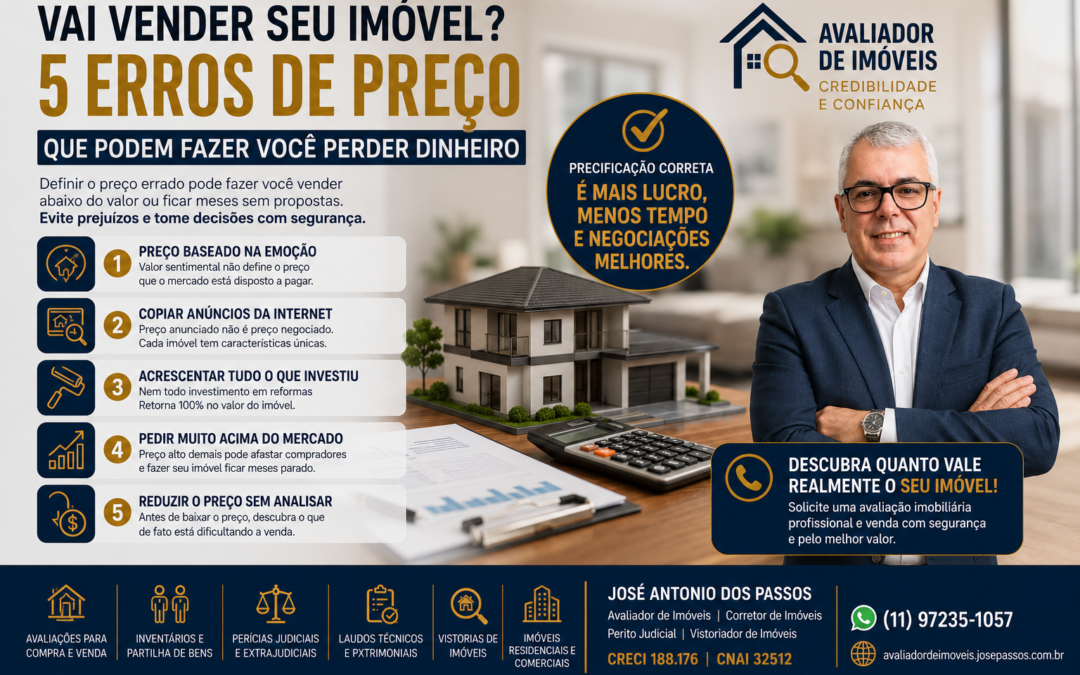Vai Vender Seu Imóvel? 5 Erros de Preço que Podem Fazer Você Perder Dinheiro