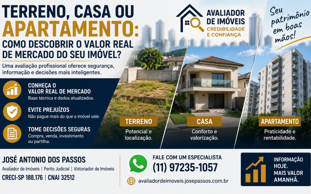 Terreno, Casa ou Apartamento: Como Descobrir o Valor Real de Mercado do Seu Imóvel?